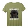 Lustiges Katzen Spruch T-Shirt - Guten Morgen Suchst du Streit - Witziges Outfit für Morgenmuffel, Langschläfer & Schichtarbeiter