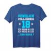 Lustiges 18. Geburtstag T-Shirt für Mädchen und Jungen – Endlich volljährig, witzige Sprüche und Party-Deko zum 18. Geburtstag