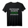 HapKitten T-Shirt - Lustiges Anti-Politik Sprüche Shirt mit Spruch 'Grüne Entsorgen!!!' - Damen & Herren, klassisch geschnitten