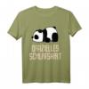 Offizielles Schlafshirt Pyjama mit Pandabär - Lustiges Geschenk für Langschläfer, Morgenmuffel und Nachteulen