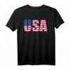 USA Flagge Shirt mit Schriftzug und Flagge - Perfektes Geschenk für Amerika-Fans, Patriot & Sportliebhaber