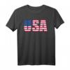 USA Flagge Shirt mit Schriftzug und Flagge - Perfektes Geschenk für Amerika-Fans, Patriot & Sportliebhaber