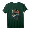 Wolf Portrait mit Blauen Augen Tier Druck Kunst - T-Shirt für Wolfs- und Tierliebhaber, perfekt als Geschenk für Freunde, Familie und Kinder