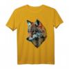 Wolf Portrait mit Blauen Augen Tier Druck Kunst - T-Shirt für Wolfs- und Tierliebhaber, perfekt als Geschenk für Freunde, Familie und Kinder