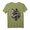 Wolf Portrait mit Blauen Augen Tier Druck Kunst - T-Shirt für Wolfs- und Tierliebhaber, perfekt als Geschenk für Freunde, Familie und Kinder