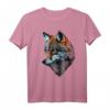Wolf Portrait mit Blauen Augen Tier Druck Kunst - T-Shirt für Wolfs- und Tierliebhaber, perfekt als Geschenk für Freunde, Familie und Kinder