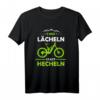E-MTB T-Shirt - Lächeln Statt Hecheln! Lustiges Fahrrad Design für Mountain Biker, E-Bike und Pedelec Fahrer – Perfektes Geschenk für Radfahrer zum Geburtstag oder Weihnachten