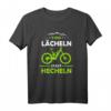 E-MTB T-Shirt - Lächeln Statt Hecheln! Lustiges Fahrrad Design für Mountain Biker, E-Bike und Pedelec Fahrer – Perfektes Geschenk für Radfahrer zum Geburtstag oder Weihnachten
