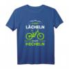 E-MTB T-Shirt - Lächeln Statt Hecheln! Lustiges Fahrrad Design für Mountain Biker, E-Bike und Pedelec Fahrer – Perfektes Geschenk für Radfahrer zum Geburtstag oder Weihnachten