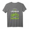 E-MTB T-Shirt - Lächeln Statt Hecheln! Lustiges Fahrrad Design für Mountain Biker, E-Bike und Pedelec Fahrer – Perfektes Geschenk für Radfahrer zum Geburtstag oder Weihnachten