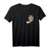 Lustiges Fuchs T-Shirt mit Brusttaschen-Design – Süßer Rotfuchs als Geschenk für Tierliebhaber, Geburtstags- und Weihnachtsgeschenk