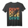 Retro Vintage Tauchen Geschenk für Taucher - T-Shirt mit Dive Design, ideal für Geburtstage & Weihnachten