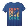Retro Vintage Tauchen Geschenk für Taucher - T-Shirt mit Dive Design, ideal für Geburtstage & Weihnachten