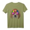 Hippie Beagle Love Peace Zeichen T-Shirt - Retro Hundemotiv für Tierliebhaber und 60er/70er Jahre Fans