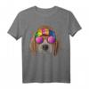 Hippie Beagle Love Peace Zeichen T-Shirt - Retro Hundemotiv für Tierliebhaber und 60er/70er Jahre Fans