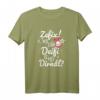 Zefix Wo zum Deifi is mei Dirndl Trachtenshirt Damen – Lustiges Oktoberfest T-Shirt mit Edelweiß & Hirsch, Geschenk für Frauen & Mädchen