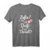 Zefix Wo zum Deifi is mei Dirndl Trachtenshirt Damen – Lustiges Oktoberfest T-Shirt mit Edelweiß & Hirsch, Geschenk für Frauen & Mädchen