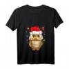Lustiges Weihnachts-Eule T-Shirt mit V-Ausschnitt für Damen – Perfekt für Weihnachtsfeier, Markt & als Geschenk für Kinder, Partner & Familie