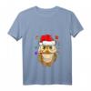 Lustiges Weihnachts-Eule T-Shirt mit V-Ausschnitt für Damen – Perfekt für Weihnachtsfeier, Markt & als Geschenk für Kinder, Partner & Familie
