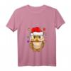 Lustiges Weihnachts-Eule T-Shirt mit V-Ausschnitt für Damen – Perfekt für Weihnachtsfeier, Markt & als Geschenk für Kinder, Partner & Familie