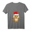 Lustiges Weihnachts-Eule T-Shirt mit V-Ausschnitt für Damen – Perfekt für Weihnachtsfeier, Markt & als Geschenk für Kinder, Partner & Familie