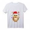 Lustiges Weihnachts-Eule T-Shirt mit V-Ausschnitt für Damen – Perfekt für Weihnachtsfeier, Markt & als Geschenk für Kinder, Partner & Familie