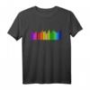 Grafik-Equalizer T-Shirt für Musikliebhaber & HiFi Geeks mit Regenbogen-Design – Perfekt für Stereo, Surround & LGBT Community