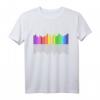Grafik-Equalizer T-Shirt für Musikliebhaber & HiFi Geeks mit Regenbogen-Design – Perfekt für Stereo, Surround & LGBT Community