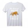 Der Geist ist willig, der Körper ist chillig - Lustiges Faultier T-Shirt für Büro, Homeoffice & Freizeit, ideales Geschenk für Freunde und Kollegen