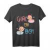Gender Reveal Shirts Baby Blue Pink T-Shirt für Mädchen oder Jungen – Perfektes Geschenk für Babypartys, Schwangerschaftsankündigungen & Unterstützung für werdende Eltern