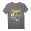 Herren Papa 2024 Ladebalken Loading T-Shirt – Humorvolles Vatertags- und Babyparty-Geschenk für werdende Väter