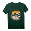 Kawaii Fuchs und Waschbär - Natur Wald T-Shirt mit herbstlichen Blättern und Pilzen, handgemalt im Aquarellstil, perfekt als Weihnachts- oder Geburtstagsgeschenk