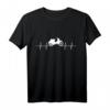 Schwalbe Zweitakt DDR Motorrad T-Shirt mit Herzschlag - Nostalgie Design für Schwalbenfahrer & DDR-Liebhaber als Geschenk