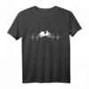 Schwalbe Zweitakt DDR Motorrad T-Shirt mit Herzschlag - Nostalgie Design für Schwalbenfahrer & DDR-Liebhaber als Geschenk