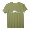 Schwalbe Zweitakt DDR Motorrad T-Shirt mit Herzschlag - Nostalgie Design für Schwalbenfahrer & DDR-Liebhaber als Geschenk