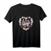 HapKitten Oma T-Shirt - Beste Oma der Welt Geschenkidee für Geburtstags- und Weihnachtsfeier mit Schmetterlingen und Blumenkranz