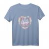 HapKitten Oma T-Shirt - Beste Oma der Welt Geschenkidee für Geburtstags- und Weihnachtsfeier mit Schmetterlingen und Blumenkranz