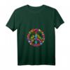Buntes Hippie T-Shirt mit Peace-Zeichen und Batikfärbung - Nostalgisches 60er/70er Jahre Style, perfektes Geschenk für Halloween, Weihnachten & besondere Anlässe