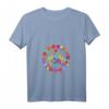Buntes Hippie T-Shirt mit Peace-Zeichen und Batikfärbung - Nostalgisches 60er/70er Jahre Style, perfektes Geschenk für Halloween, Weihnachten & besondere Anlässe
