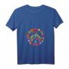 Buntes Hippie T-Shirt mit Peace-Zeichen und Batikfärbung - Nostalgisches 60er/70er Jahre Style, perfektes Geschenk für Halloween, Weihnachten & besondere Anlässe