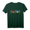 Deutschland und Ukraine Flaggen Herz T-Shirt – Symbol für doppelte Staatsbürgerschaft, Integration und Toleranz, perfekt als Geschenk zum Flaggen Tag oder Geburtstag