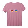 Deutschland und Ukraine Flaggen Herz T-Shirt – Symbol für doppelte Staatsbürgerschaft, Integration und Toleranz, perfekt als Geschenk zum Flaggen Tag oder Geburtstag