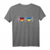 Deutschland und Ukraine Flaggen Herz T-Shirt – Symbol für doppelte Staatsbürgerschaft, Integration und Toleranz, perfekt als Geschenk zum Flaggen Tag oder Geburtstag