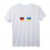 Deutschland und Ukraine Flaggen Herz T-Shirt – Symbol für doppelte Staatsbürgerschaft, Integration und Toleranz, perfekt als Geschenk zum Flaggen Tag oder Geburtstag