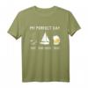 MY PERFECT DAY Segeln T-Shirt für Segler - Witziges Geschenk für Skipper, Bier- und Kaffeeliebhaber