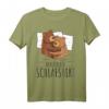 Offizielles Schlafshirt mit Bär Motiv - Süßes Braunbär T-Shirt für Bärenliebhaber, Morgenmuffel und als Geschenkidee für Familie