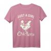 Nur ein Mädchen, das Hühner liebt - Blumen Bäuerin Geschenk T-Shirt für Hühnerliebhaber, Landfrauen & Geburtstagsgeschenke
