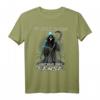 Sarkastisches Reaper T-Shirt mit dem Spruch 'So viele Idioten und nur eine Sense' – Perfekt für Humor- und Gothic-Fans