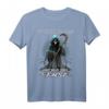Sarkastisches Reaper T-Shirt mit dem Spruch 'So viele Idioten und nur eine Sense' – Perfekt für Humor- und Gothic-Fans