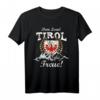 Tiroler Adler Wappen T-Shirt – Treue zum Land Tirol mit Bergen, Lorbeerkranz & Retro Motiv für Party, Volksfest & Festlichkeiten
